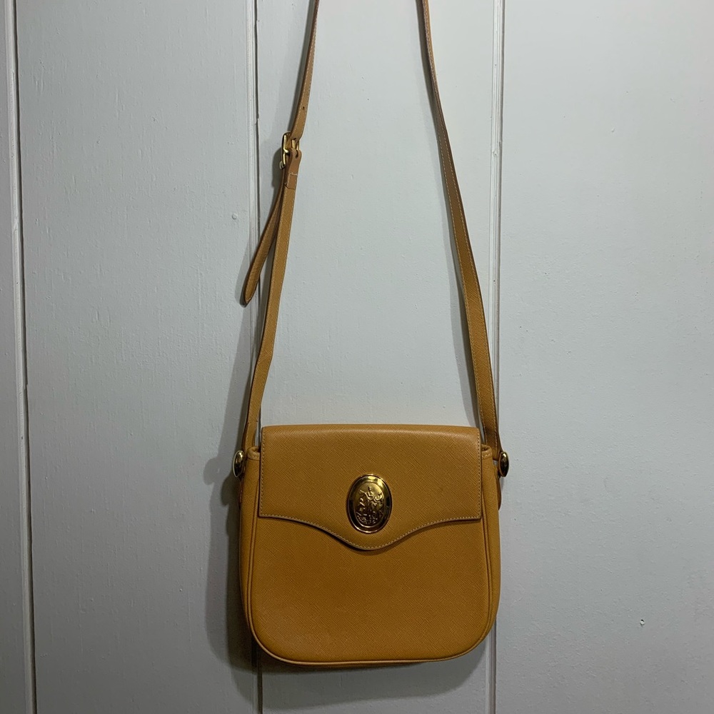Nina Ricci Paris: Goldenrod Leather Crossbody